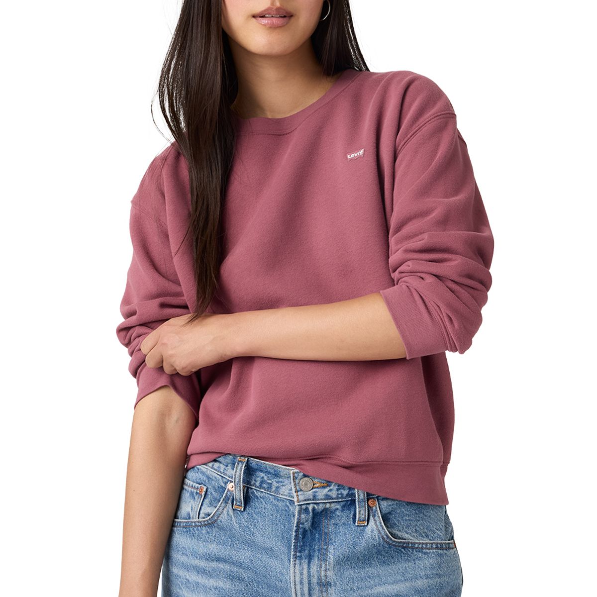 LEVIS - Polerón Mujer Everyday Sweatshirt Burdeo Levis