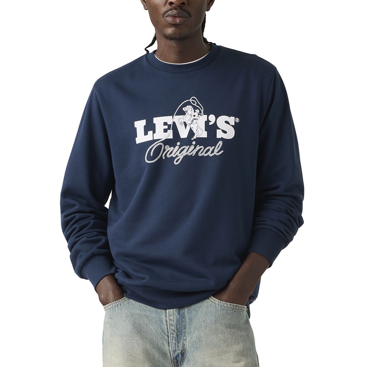 LEVIS - Polerón Hombre Standard Graphic Crew Azul Levis