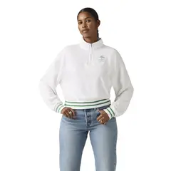 LEVIS - Polerón Mujer Gr Everyday 1/4 Zip Blanco