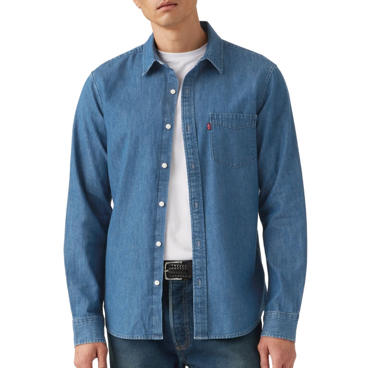 LEVIS - Camisa Hombre Classic 1 Pkt Standard Azul Levis