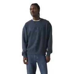 LEVIS - Polerón Hombre Cropped Graphic Crew Azul