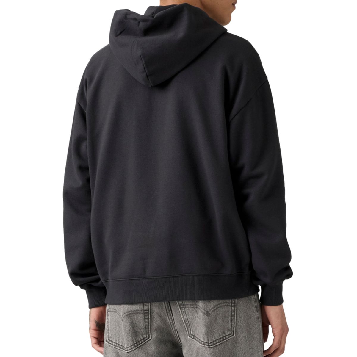 LEVIS - Polerón Hombre Cropped Full Zip Negro Levis