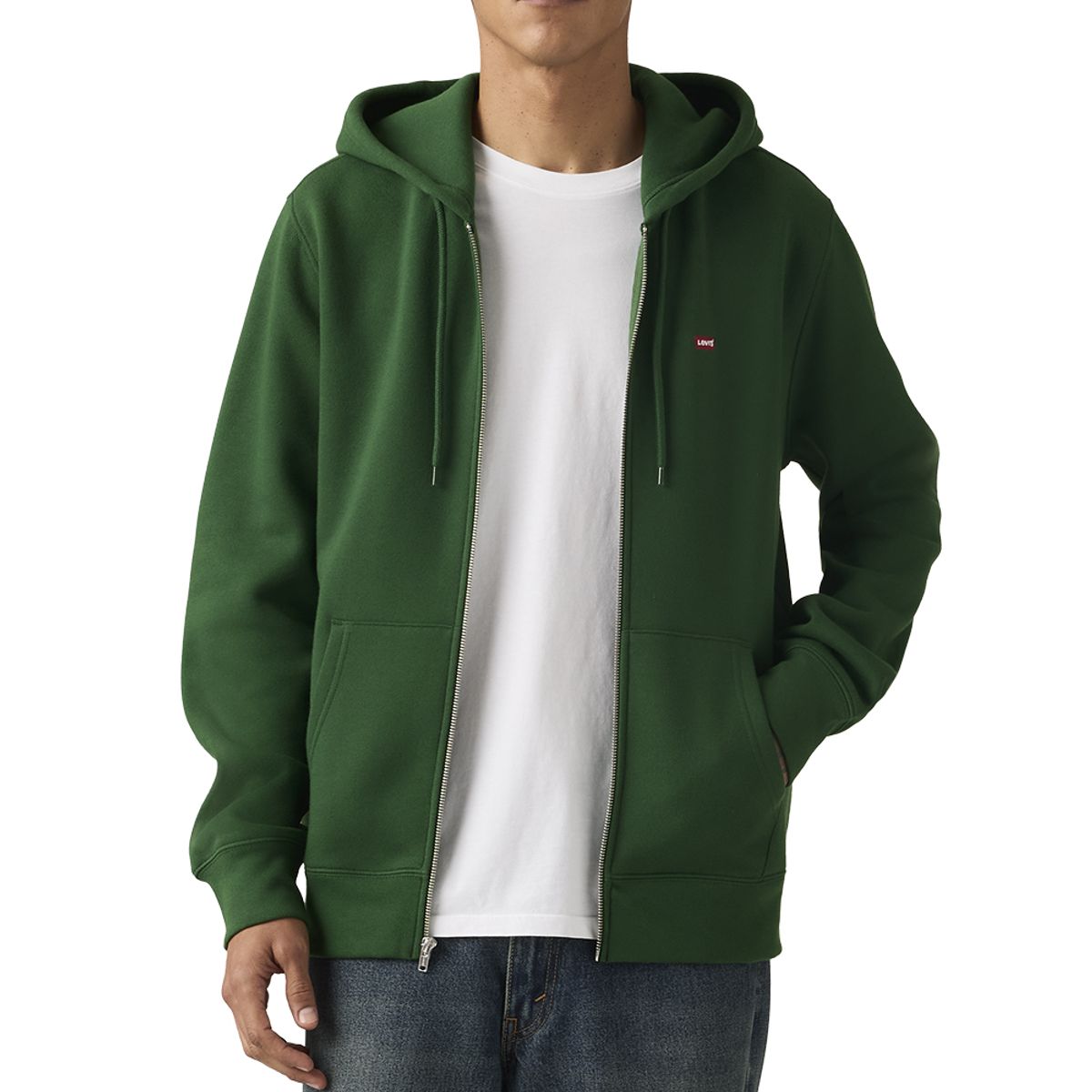 LEVIS - Polerón Hombre Core Ng Zip Up Verde Levis