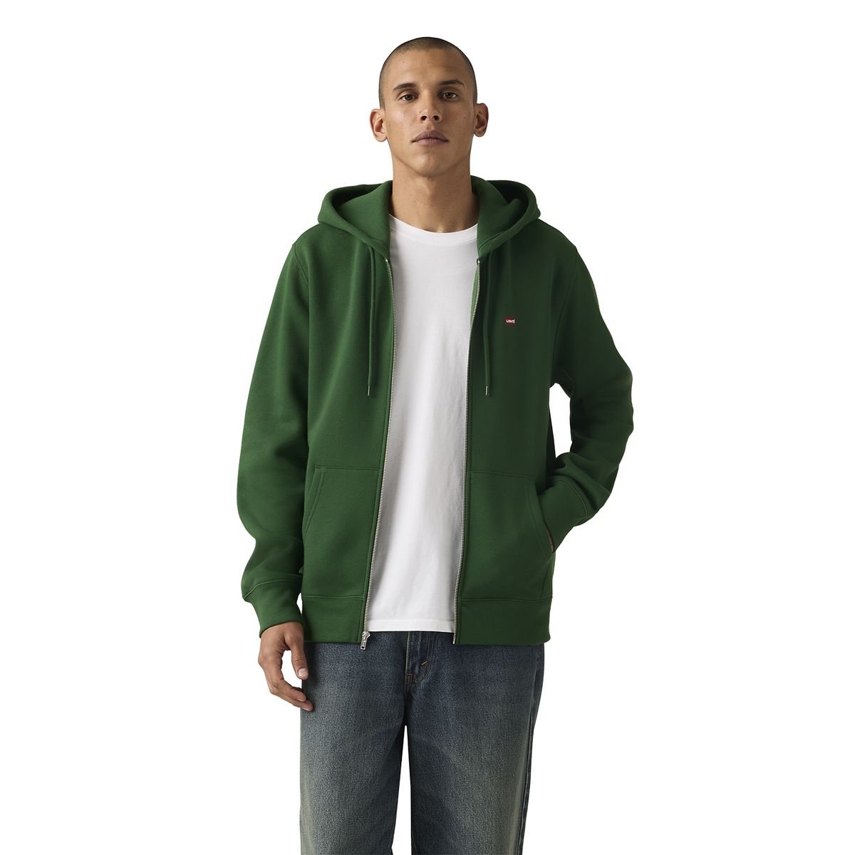LEVIS - Polerón Hombre Core Ng Zip Up Verde Levis
