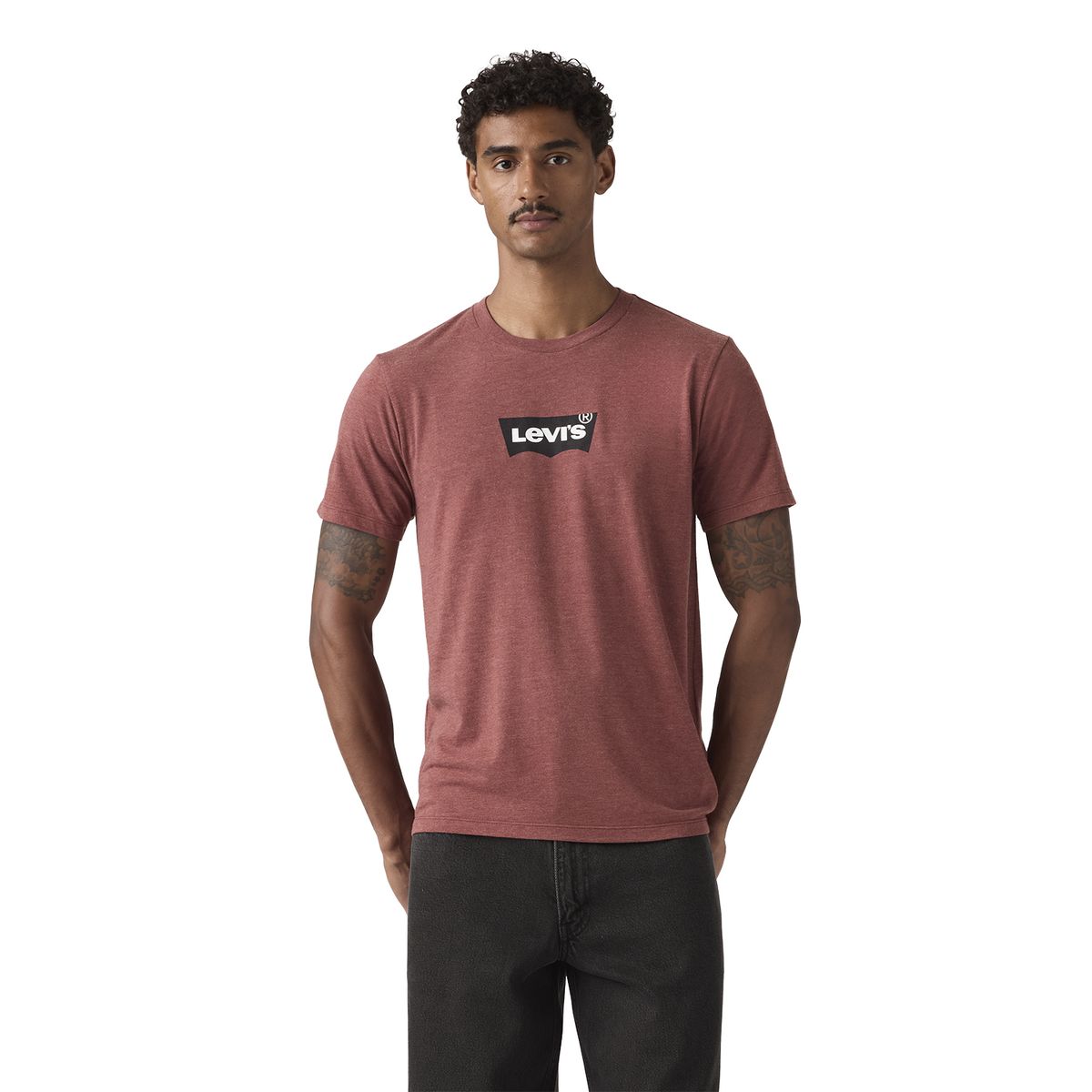 LEVIS - Polera Hombre Graphic Crewneck Tee Burdeo Levis