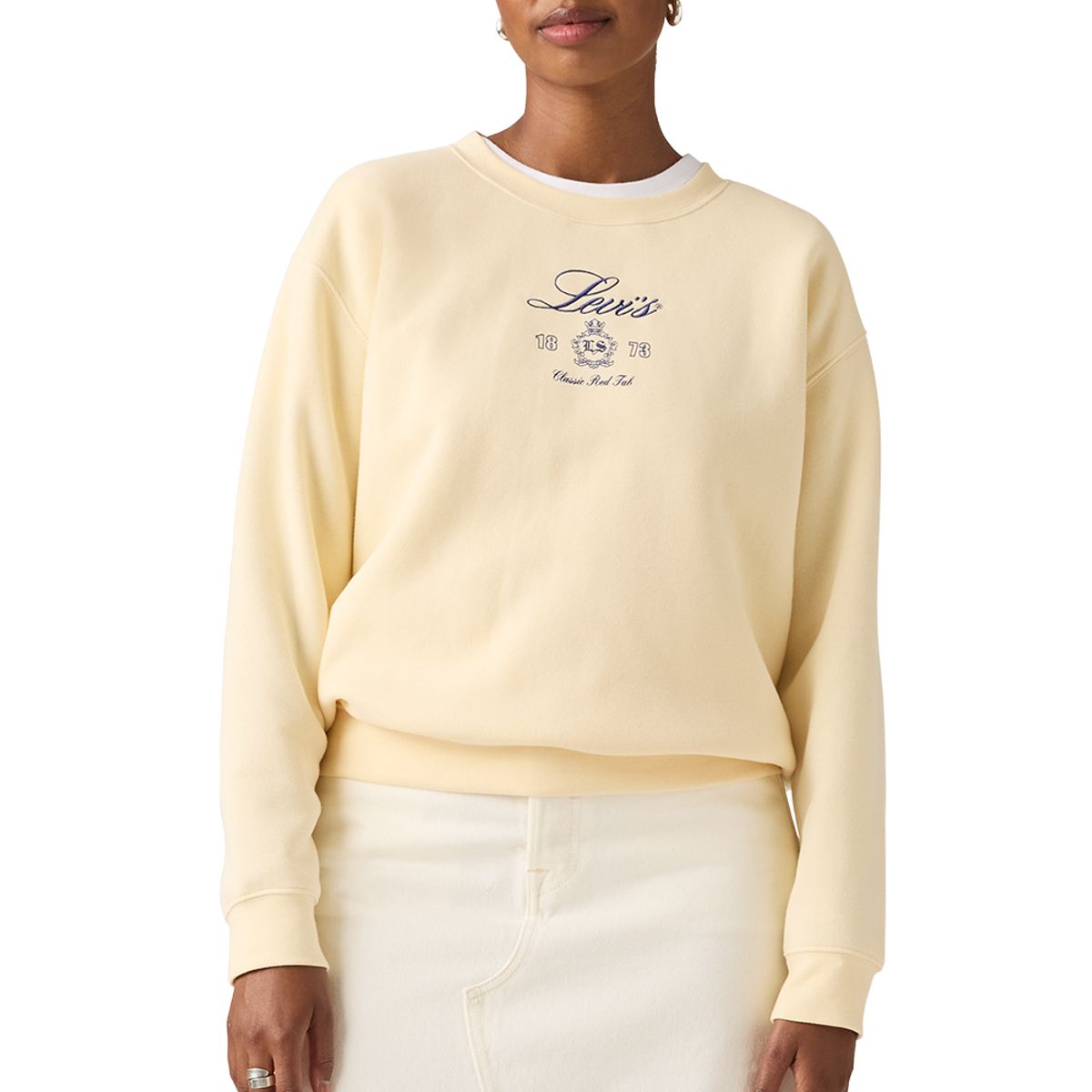 LEVIS - Polerón Mujer Gr Everyday Crew Beige Levis