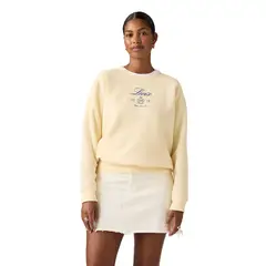 LEVIS - Polerón Mujer Gr Everyday Crew Beige