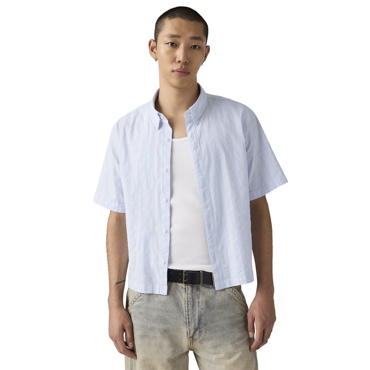 LEVIS - Camisa Hombre Lama Crop Shirt Celeste Levis