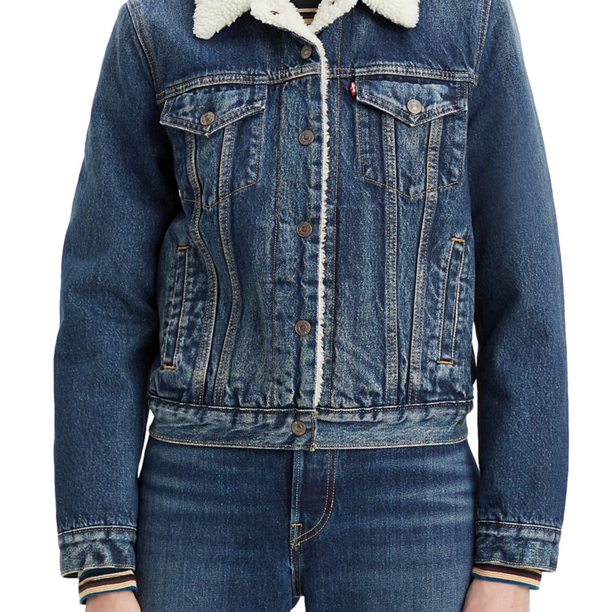 LEVIS - Chaqueta Mujer Original Sherpa Trucker Azul Levis