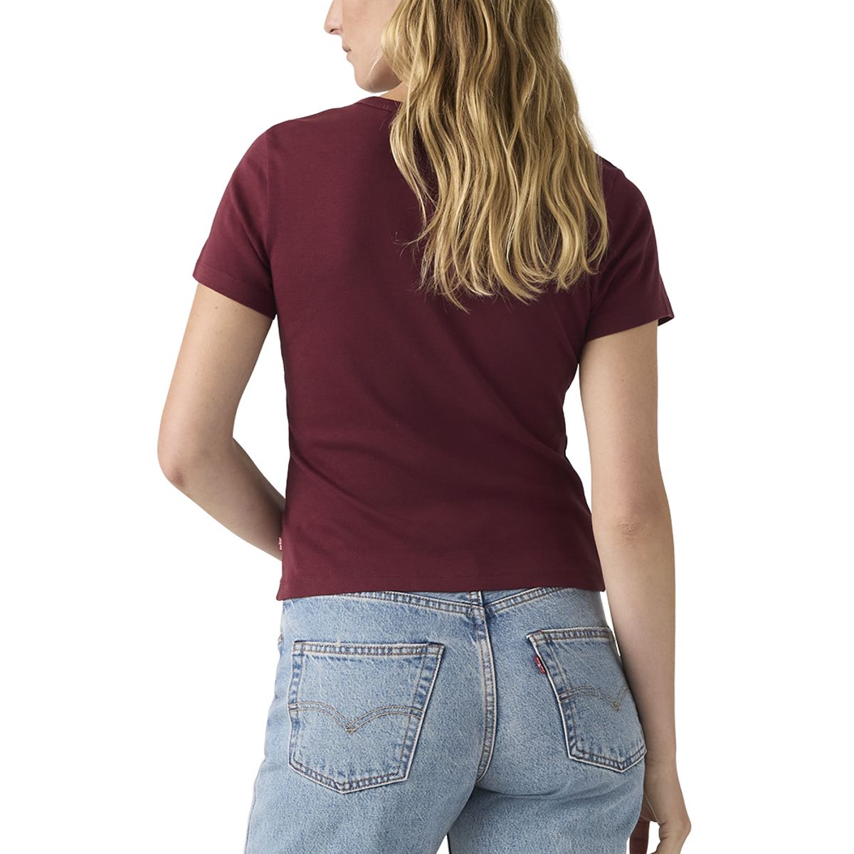 LEVIS - Polera Mujer Graphic Rickie Tee Burdeo Levis