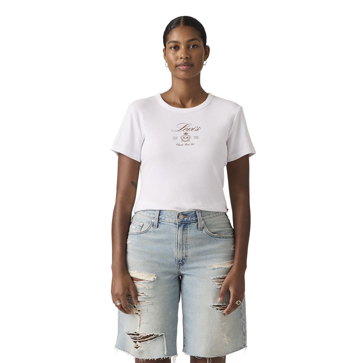 LEVIS - Polera Mujer Graphic Rickie Tee Blanco Levis
