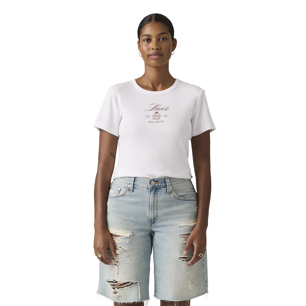 LEVIS - Polera Mujer Graphic Rickie Tee Blanco Levis