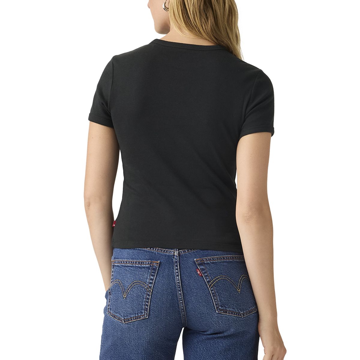 LEVIS - Polera Mujer Graphic Ringer Rickie Negro Levis