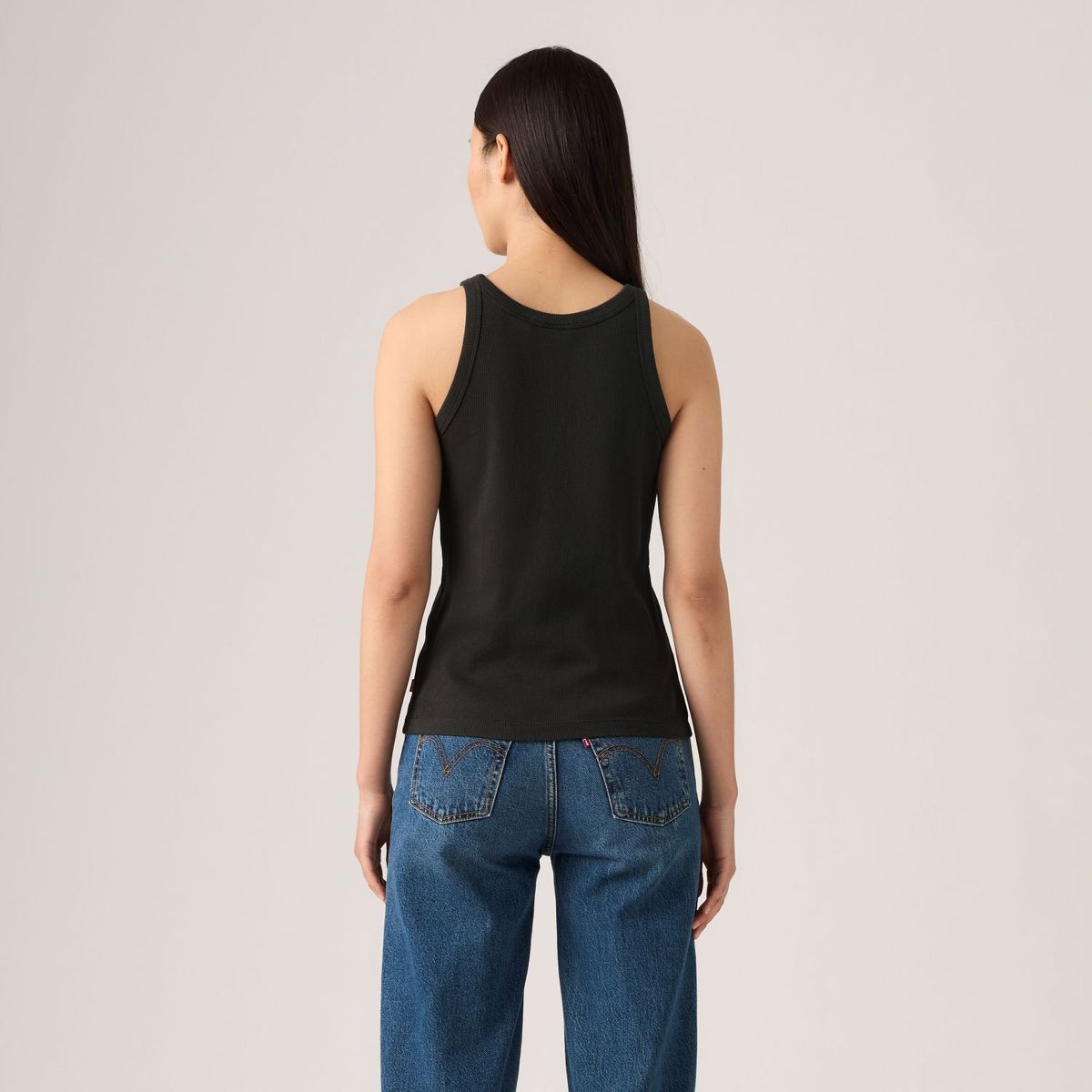 LEVIS - Polera Mujer Essential Racer Tank Negro Levis