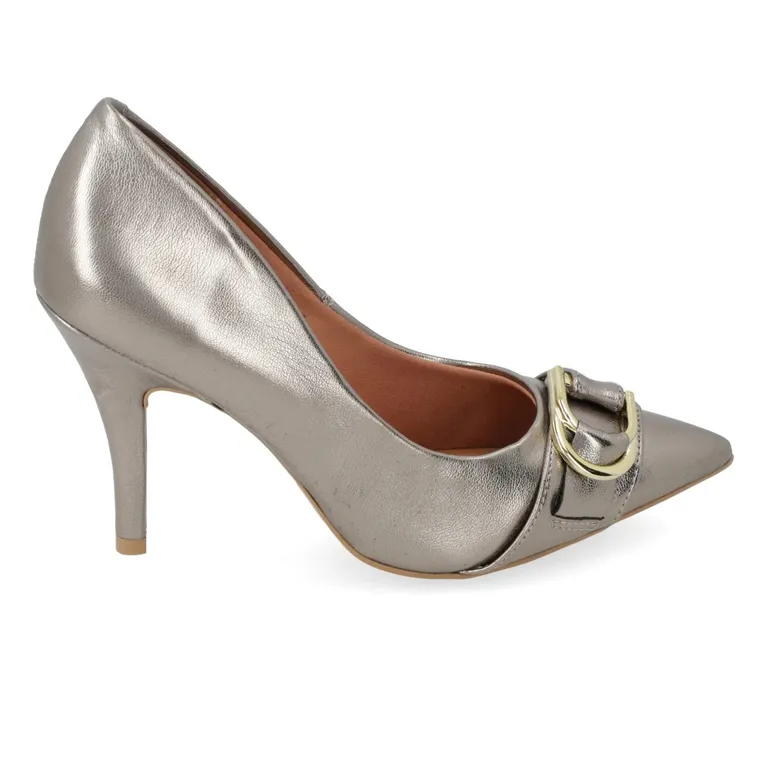 Stiletto Taco Aguja Dorado