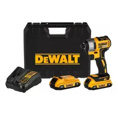 DEWALT - ATORNILLADOR INLAMBRICO DE IMPACTO 635MM 20V 2 BATERIAS 15 AH+CARGA + MALETA