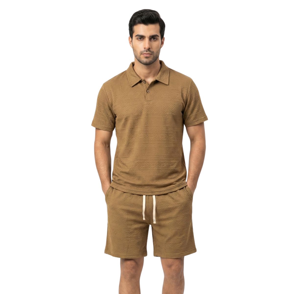 D'JOE - Conjunto Polo Y Short Hombre Estilo Urbano Verano Mónaco