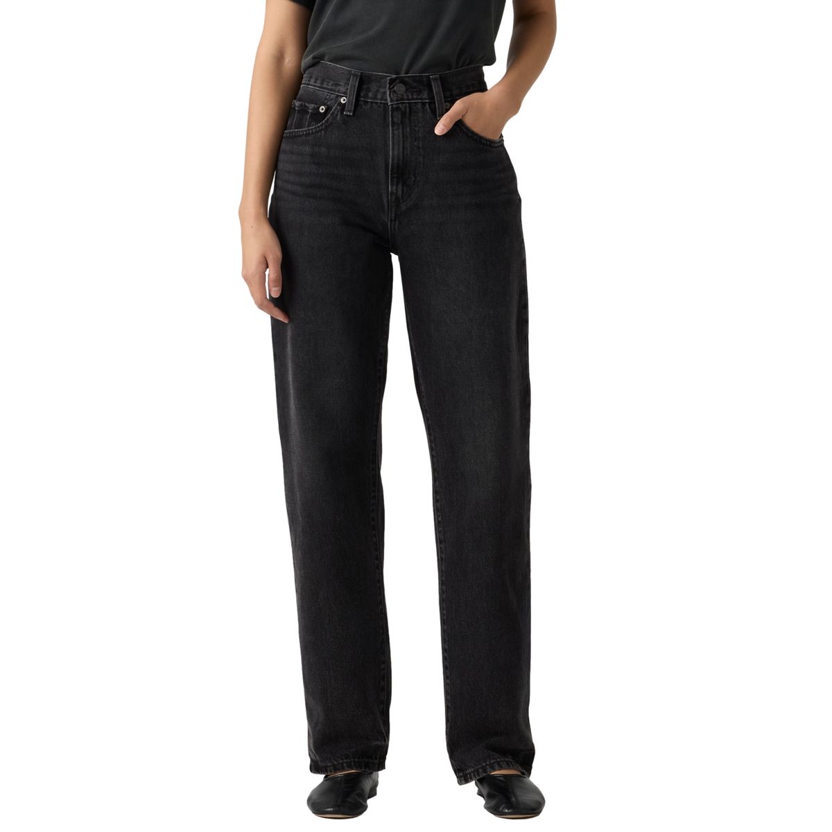 LEVIS - Jeans Mujer Easy Dad Straight Negro Levis