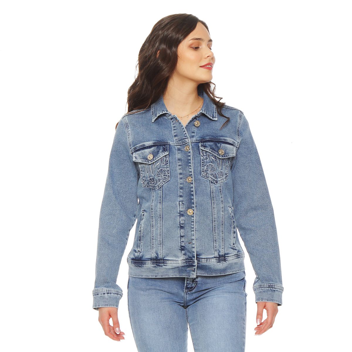 WADOS - CHAQUETA CLASICA DENIM BORDADO