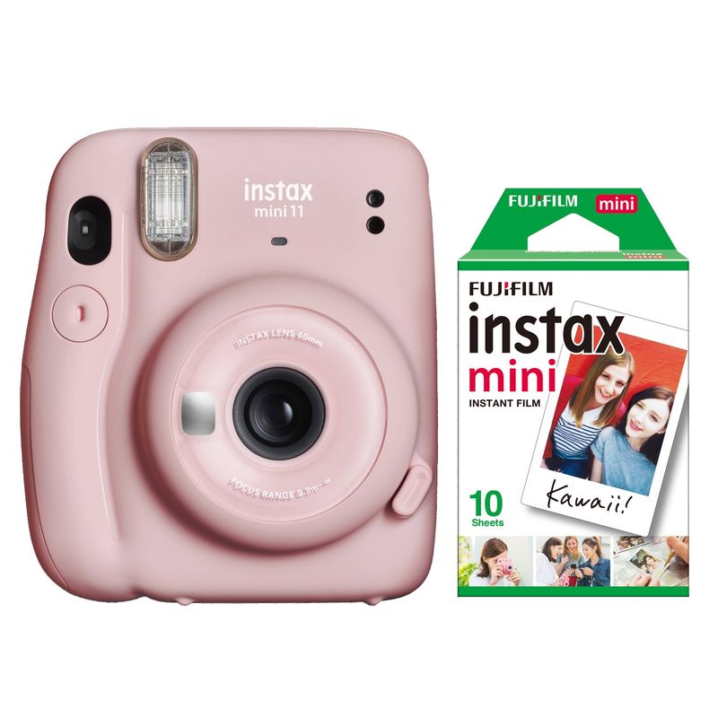 FUJI - Cámara Instantánea Kit Mini 11 Pink + Película Fuji