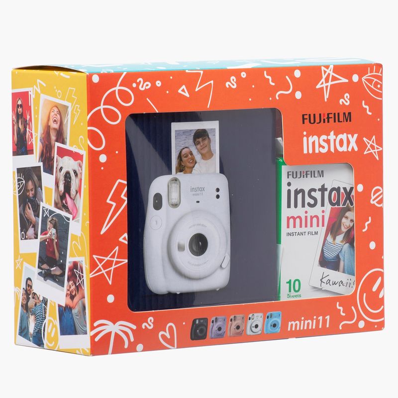 FUJI - Cámara Instantánea Kit Instax Mimi Ice W +  Película