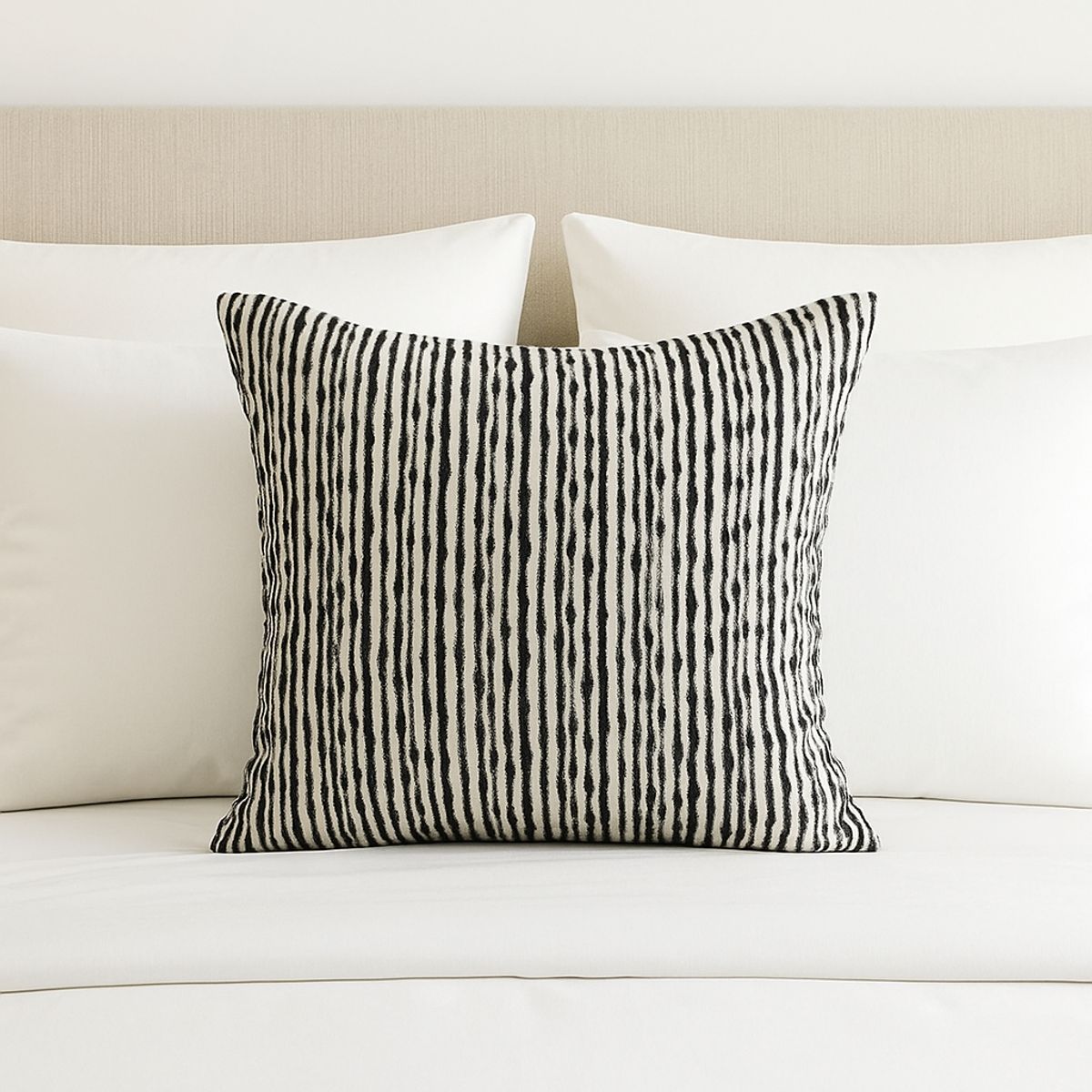 ARMONIA - Funda Decorativa Chenille Negra 45x45cm Estilo Elegante 785