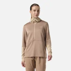 LIPPI - Polerón Mujer Maestri Nano-F 1/4 Zip Hoody Canela