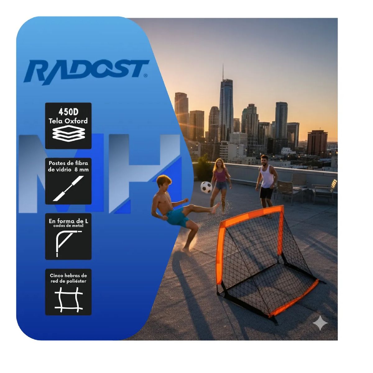 GENERICO - Arco De Futbol Plegable Radost 121x90 Cm Diversion Y Deporte