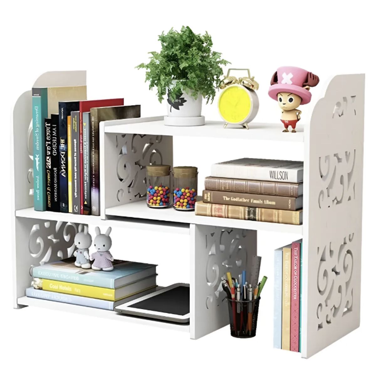 OKAY - Estante De Almacenamiento Ajustable De 3 Niveles Madera