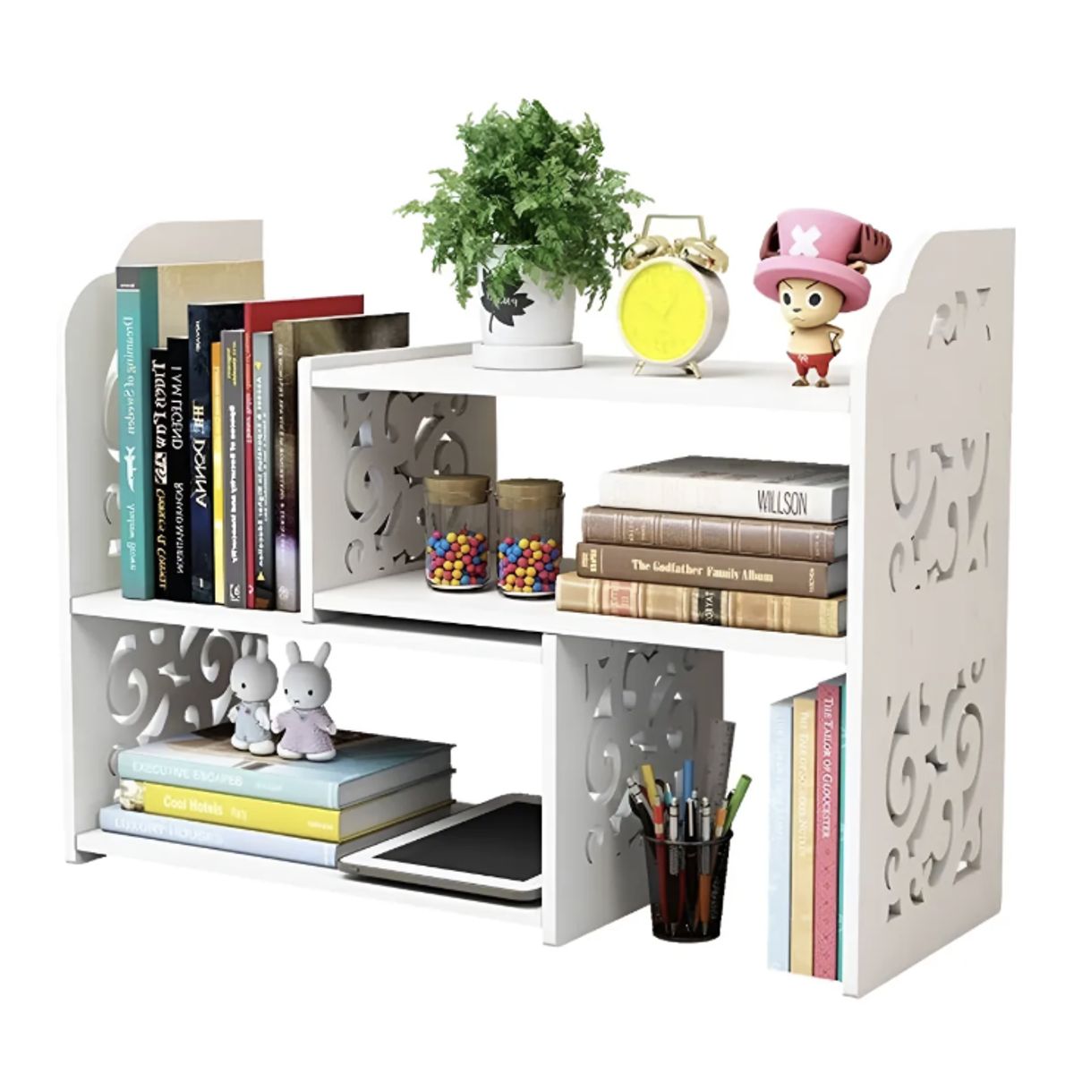 OKAY - Estante De Almacenamiento Ajustable De 3 Niveles Madera