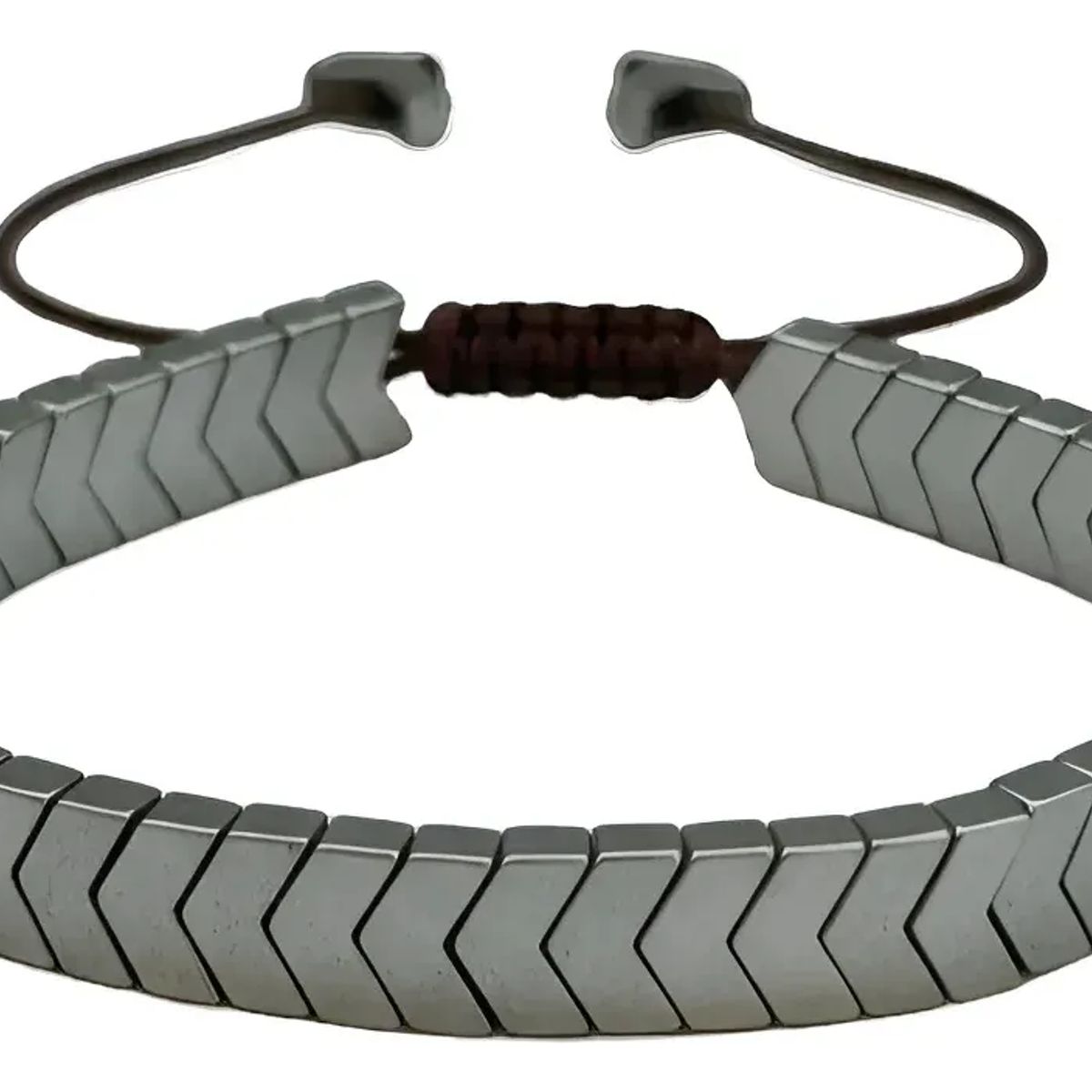 GENERICO - Pulsera Piedra Hematita Silver Space Hombre Mujer Moda