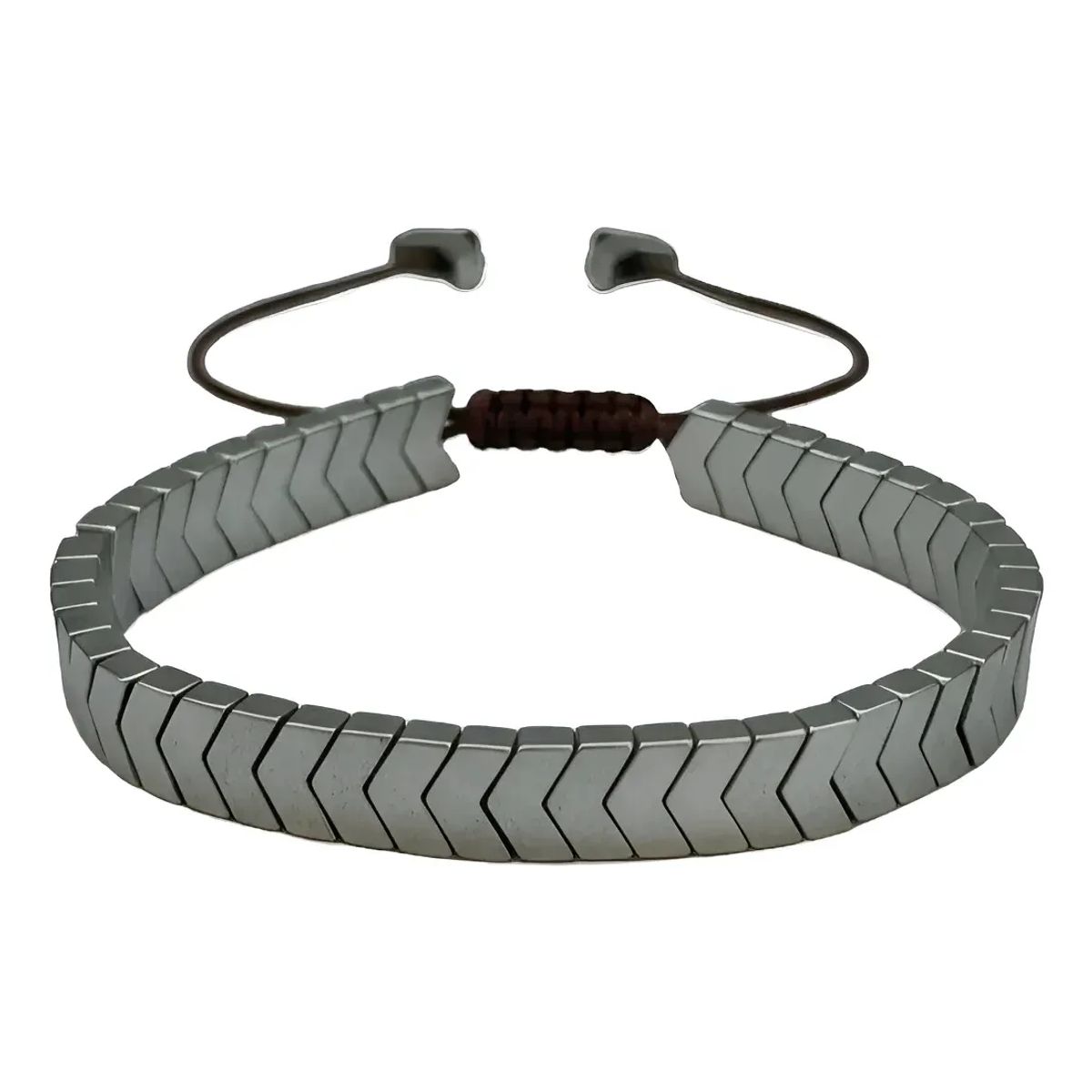 GENERICO - Pulsera Piedra Hematita Silver Space Hombre Mujer Moda