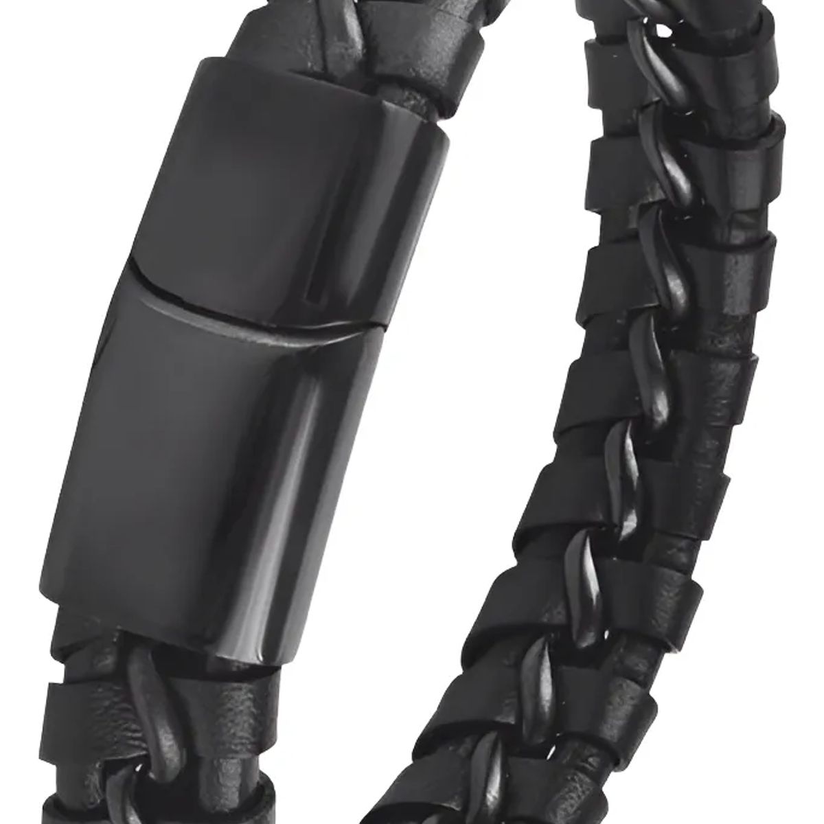 GENERICO - Pulsera De Cuero Hombre Y Mujer Elegante Y Juvenil Black Xx