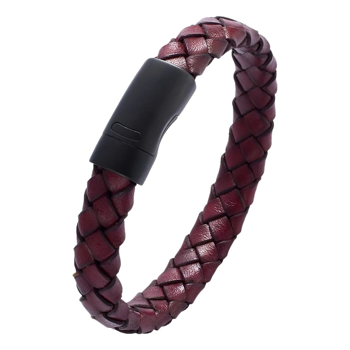 GENERICO - Pulsera De Caballero De Cuero Red Space Elegante Y Juvenil