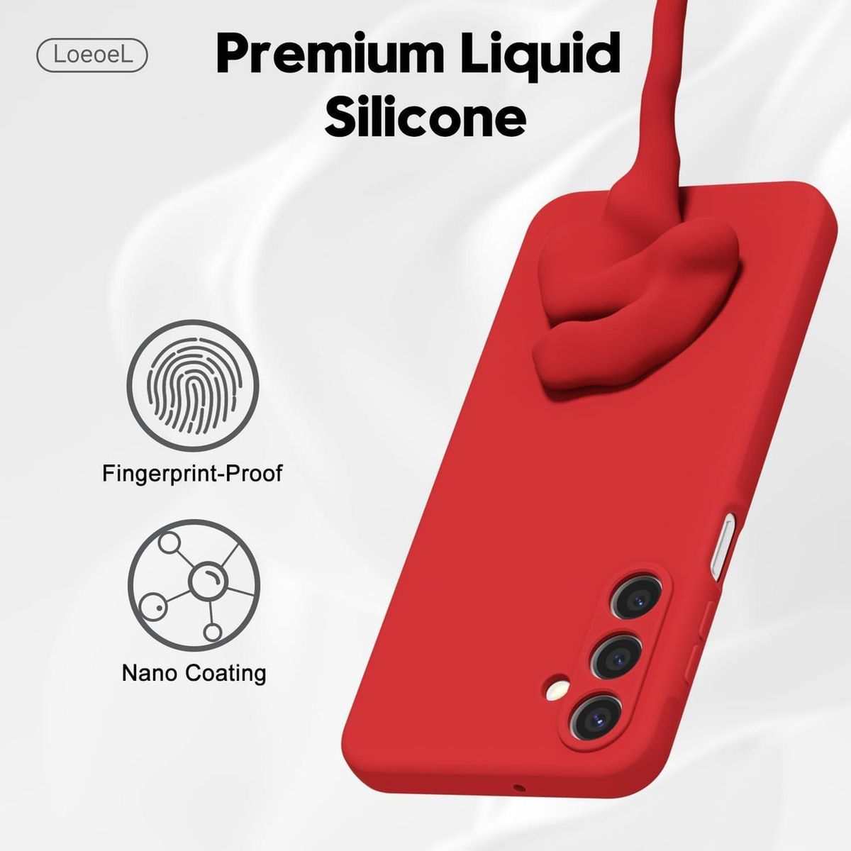 GENERICO - Carcasa para Samsung Galaxy A16 5G Silicona Antigolpes - Rojo