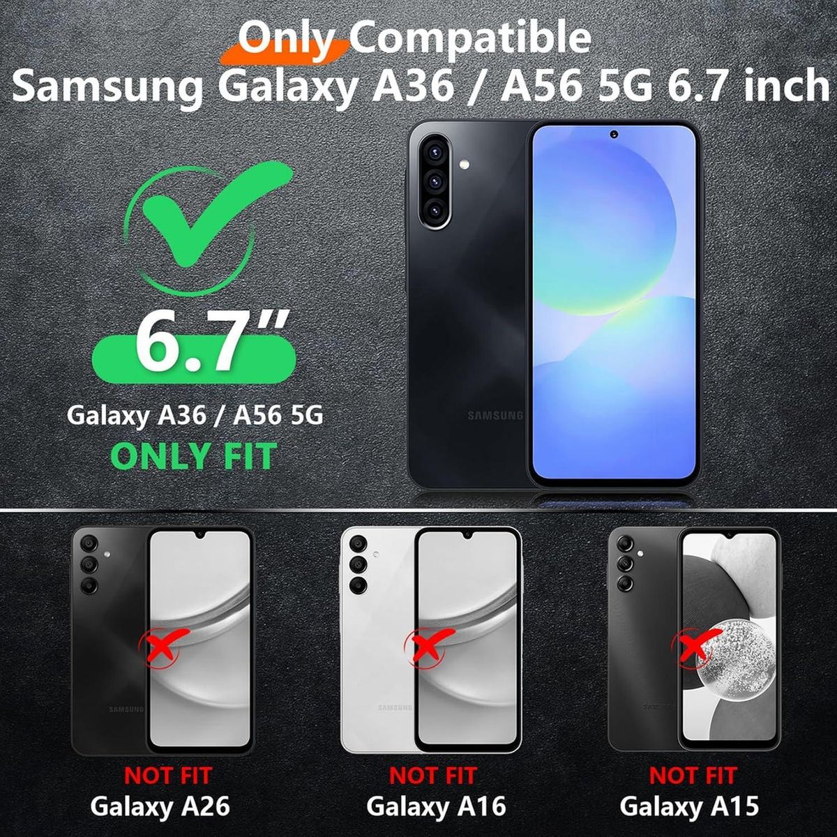 GENERICO - Carcasa Para Samsung A56 5g Transparente + Lamina Hidrogel