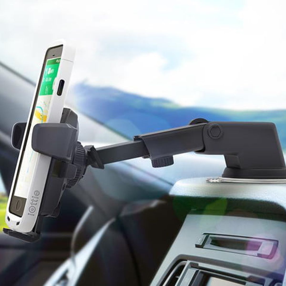 GENERICO - Soporte Celular Brazo Largo Ventosa Con Agarre