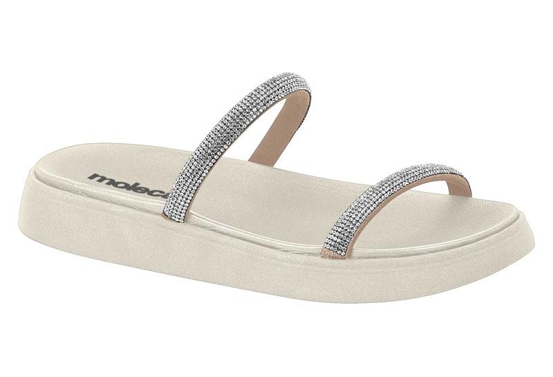 Sandalia Plana Plateado