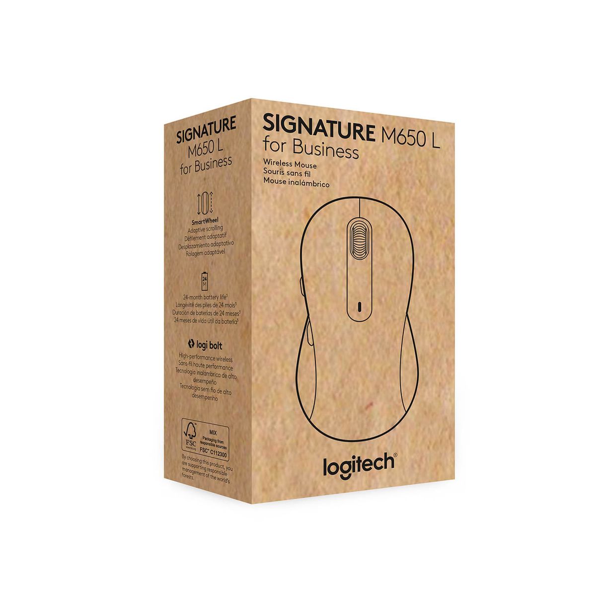 LOGITECH - Mouse Logitech M650 L para Negocios - Grafito Open box
