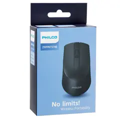 PHILCO - MOUSE INALAMBRICO NEGRO 7374 / TECNOCENTER