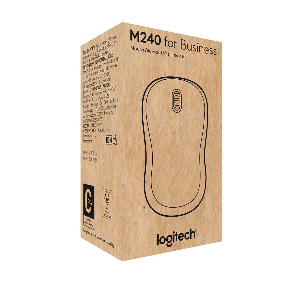 LOGITECH - Mouse Logitech M240 - Grafito Open box