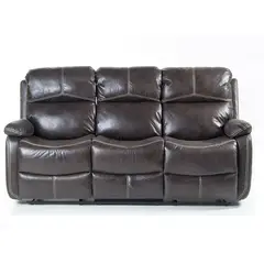 SPAZZIO - Sofa Reclinable 3 Cuerpos Comfort Café