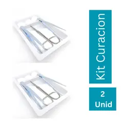 GENERICO - Kit de Curación Desechable Estéril con Pinzas – 9 Piezas