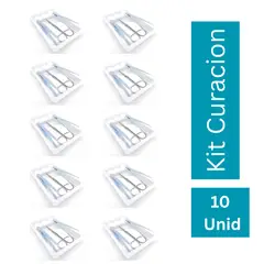GENERICO - Kit de Curación Desechable Estéril con Pinzas – Pack 10 Unidades
