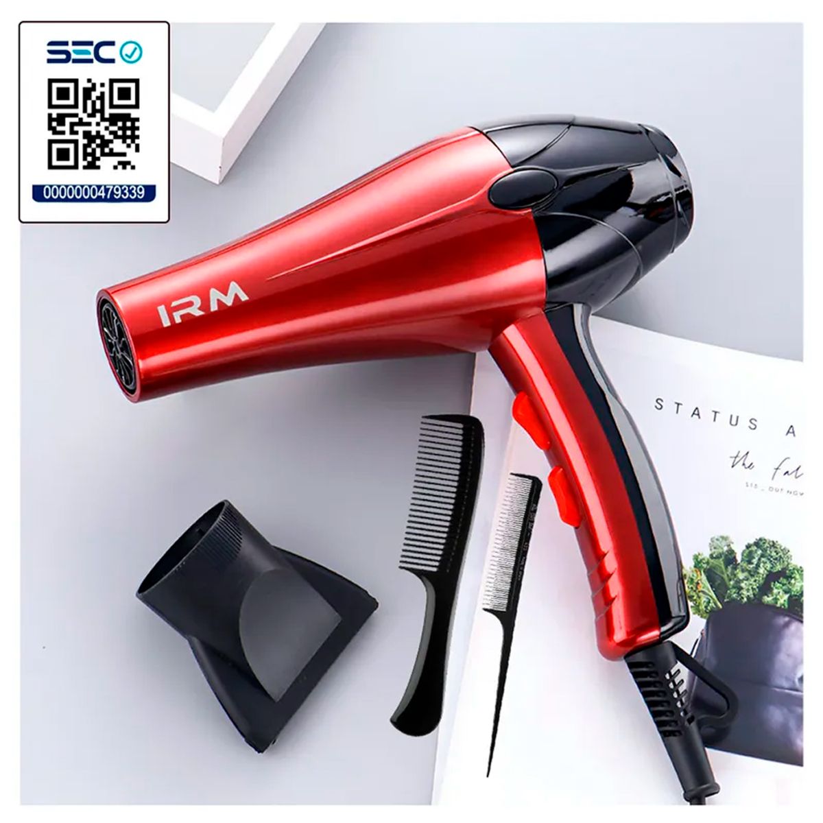 IRM - Secador De Cabello Profesional 3000w Certificado SEC con Peines