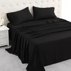 GENERICO - Juego De Sábana 200 Hilos 2 Plazas 4 Piezas Variedad Colores