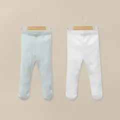 OPALINE - Pack De 2 Panty Ballerina Acanalada Bebe Niño