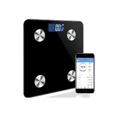 GENERICO - Balanza Inteligente Pesa Digital 180kg Bluetooth App Smart Color Negro