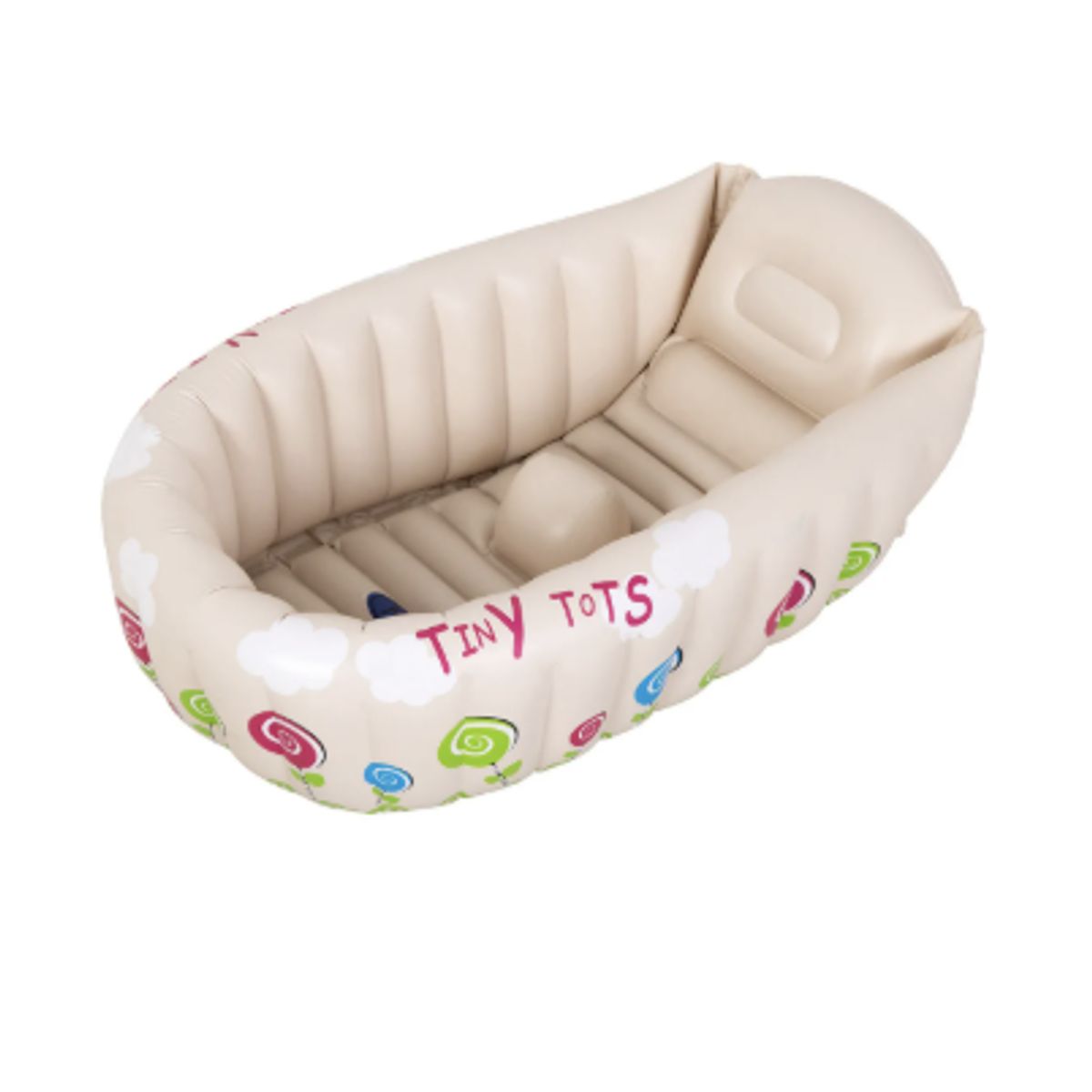GENERICO - Bañera Inflable Portátil Bebés Ideal Para Viaje Beige
