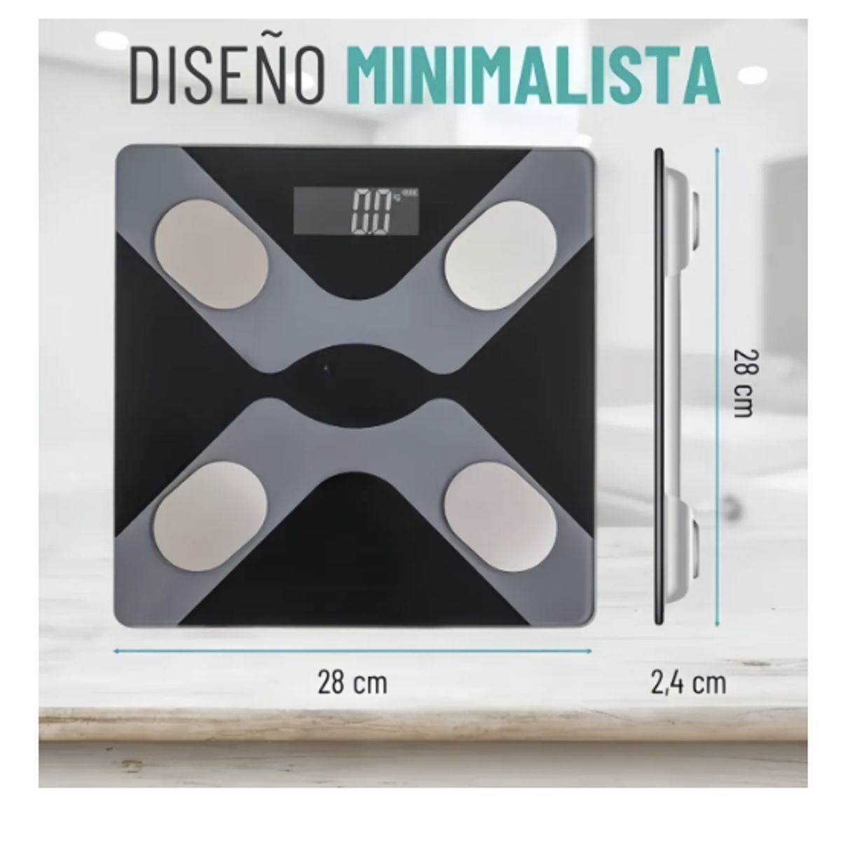 GENERICO - Balanza Pesa Digital Inteligente Vitalia Bluetooth Smart App